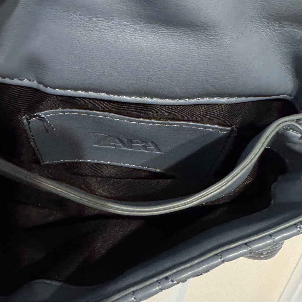 Zara light blue quilted bag - Picture 5 of 7